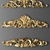 Golden Ornate Stucco Set 3D model small image 2