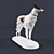 Elegant Borzoi Dog Statuette 3D model small image 2