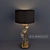 Elegant Gold Crystal Table Lamp 3D model small image 1