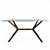 Sleek Magna Glass Dining Table 3D model small image 2