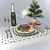  Festive "New Year" Salad Set 3D model small image 1
