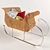 Festive Rattan Sleigh 3D model small image 2