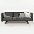 Modern Brooklyn Leather Sofa 3D model small image 1