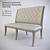 Elegant Bernhardt Marquesa Banquette: Luxury Seating with Timeless Design 3D model small image 1
