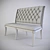 Elegant Bernhardt Marquesa Banquette: Luxury Seating with Timeless Design 3D model small image 3