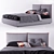 Dual Comfort Bed with Bedding Set 3D model small image 1