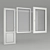 Modern PVC Window with Vray | 8,312 Polygons 3D model small image 3