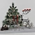 Holiday Deer Candle Christmas Decor 3D model small image 1