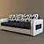 Sleek and Spacious Sofa 3D model small image 1