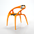 Camaro-inspired Plastic Chair 3D model small image 1