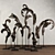 Elegant Wrought Iron Leaf Set 3D model small image 2