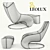 Leolux Darius: Stylish Armchair for Ultimate Comfort 3D model small image 3