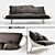 Modern Italian Design 3-Seater Sofa: Miniforms LEM-x 3D model small image 1