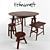 Sleek and Stylish: Ethnicraft Osso Dining Set 3D model small image 1