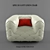 Chic Linen Loft Armchair 3D model small image 1