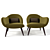 Sleek and Stylish: Poliform Mad Chair 3D model small image 3