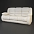 Silvio Fabric Three Seater Sofa 3D model small image 2