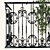 French Ironwork Balcony Set with Ivy 3D model small image 3