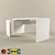 Malm Writing Desk - White 3D model small image 1