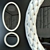 Glam Round Mirror 120cm 3D model small image 2