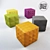 BuzziCube 3D: Fashionable and Functional Pouf 3D model small image 1