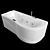 Luxury Acrylic Bathtub 3D model small image 1