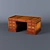 Elegant Empire Wood Desk 3D model small image 2