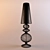 Sleek AVEIRO L Black Desk Lamp 3D model small image 1