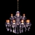 Custom Swarovski Crystal Chandelier - Golden Hardware 3D model small image 1