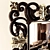 Baroque Oriental Mahogany Mirror 3D model small image 2