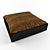 Modern Leather Pouf: Sleek, Stylish Comfort 3D model small image 1