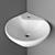 Sleek Corner Washbasin: Devit 3D model small image 1