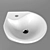 Sleek Corner Washbasin: Devit 3D model small image 2