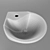 Sleek Corner Washbasin: Devit 3D model small image 3