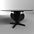 Adagir Besana: Stylish Wood & Glass Dining Table 3D model small image 2
