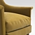 Luxurious Alistair Velvet Chair 3D model small image 2