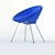 Sleek Upholstered Armchair 3D model small image 3