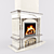 Nouveau Marble Fireplace 3D model small image 2