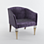 Elegant Pearl Armchair: JC Passion 3D model small image 1