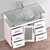 Kokols 36" Single Sink Bathroom Vanity 3D model small image 3