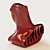 Vintage Leather Rocking Chair 3D model small image 2