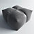 Harper Pouf: Italian Luxury, Enrico Cesana Design 3D model small image 1