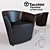 Elegant Comfort: Tacchini Parentesi Armchair 3D model small image 1