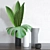 Exotic Leafy Vase: Tropical Bliss! 3D model small image 1