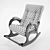 Donodolo 44 Rocking Chair: Stylish, Comfortable, and Lightweight 3D model small image 3