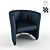  Comfy Rolling Chair 3D model small image 1