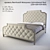 Elegant Marquesa Upholstered Bed 3D model small image 1