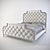 Elegant Marquesa Upholstered Bed 3D model small image 2