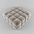 Title: Chic Square Tufted Ottoman 3D model small image 2