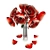 Elegant Vase with Poppies 3D model small image 2